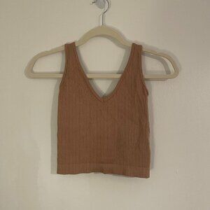 Free People Ribbed Crop Tank Cami